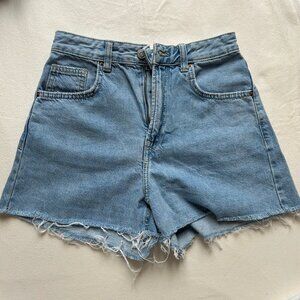 Bershka High Waist Denim Shorts